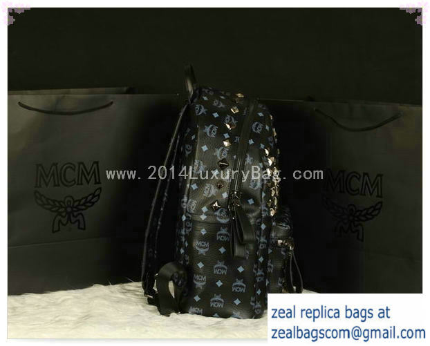 High Quality Replica MCM Stark Backpack Jumbo in Calf Leather 8100 Black